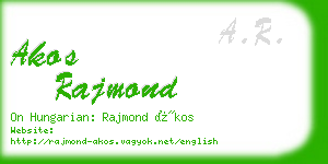 akos rajmond business card